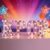 Wettal 4 Pcs Kpop Birthday Decorations Purple 8.6 Inch Kpop LED Letter Lights Pop Prom Party Supplies Music Theme Anniversary for Character Fans Super Singer Birthday Decorations for Wall Shelf Table