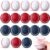 Wettarn 36 Pack Foam Baseballs Bulk Soft Training Baseballs 2.7 Inches Lightweight PU Practice Balls for Kids Beginners Safe Throwing for Back to School Catching and Batting Sports(Red White and Blue)