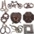 Wettarn 9 Pcs Metal Brain Teasers 3D Steel Puzzle Set, Classic Style
