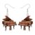 WEVENI Piano Earrings Music Jewelry Teacher Appreciation Gifts for Women,Acrylic Novelty Musician Gifts for Musical Theatre Lovers Pianists (Coffee)