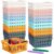 Weysat 24 Pack Classroom Storage Baskets Bins Small Plastic Baskets for Organizing Crayon Pencil Container Organizer Colorful Trays for Desk Shelf School Office Supplies, 4.5″ x 4.5″ x 2.5″