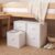Weysat Stackable Under Dorm Bed Storage Container 17.7” x 23.6” Foldable Closet Drawer Organizer White Fabric Storage Cube Bins for Dorm Essentials College Closet Bedroom Living Room Nursery