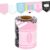 Whaline 32.8Ft Back to School Bulletin Board Border Pink Blue Plaid Pencil Composition Notebook Die Cut Trim Border Roll for Classroom Chalkboard Wall Decor