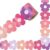 Whaline 32.8ft Preppy Hippie Flower Bulletin Board Borders Y2K Pink Purple Flower Die-Cut Rolled Bulletin Board Trim for School Classroom Office Decor