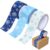 Whaline 3 Rolls Winter Packing Tapes Blue White Snowflake Decorative Sticky Shipping Tapes for Christmas Xmas Holiday Party Gift Wrapping Mail Boxes Sealing DIY Crafts, 150 Yard
