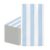Whaline 40Pcs Stripe Guest Napkins, Blue White Cabana Striped