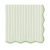 Whaline 50 Pcs Sage Green Striped Paper Napkins Disposable Napkins Green Stripe Scalloped Luncheon Dinner Napkin for Birthday Baby Shower Party Table Supplies