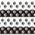 Whaline 69Ft Dog Paw Bulletin Board Border White Black Pet Paw Decoration Borders Animal Print Trim Border Cute Bulletin Board Stickers for School Classroom Office Party Decoration