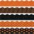 Whaline 69Ft Halloween Bulletin Board Borders Glitter Orange Black Decoration Borders Pumpkin Stripe Dot Trim Border Bulletin Board Stickers for School Classroom Office Halloween Party Decoration
