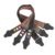 WHAMVOX Adjustable Nylon Guitar Strap with Built-in Pick Holder and 3 Picks for Electric and Semi-acoustic Bass Guitars, Lightweight Black Strap for Comfortable Playing Random Color