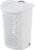 Wheeled Plastic Laundry Hamper with Handle, Easy Transport for Laundry, Durable Plastic White