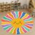 Wheel of Feelings and Emotions Round Rug, Mental Health Educational Rug for Classroom, Calming Rug, Emotions Feeling, Carpet ABC Feelings for Kids Therapist Back to School Gifts (ST05)