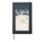 Whimsical Fox on a Snowy Forest Hill in Winter Hardcover Journal, Black