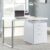 White 3-Drawer Reversible Office Desk,Writting Desk for Office