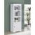 White 3-Shelf Engineered Wood Media Tower with Particle Board+MDF