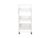 White 3-Tier Metal Rolling Cart, 16.5×13.9×33.8 in, Open Shelves