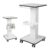 White 3-Tier Rolling Salon Trolley Cart | Heavy-Duty 88Lbs Capacity Utility Cart with Wheels | Versatile Beauty & Barber Storage Solution for Professionals and Salons