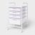 White 4 Drawer Rolling Utility Cart, Plastic Storage Drawers with Casters, Portable Mobile Utility Organizer Cart, Ideal for Home, Office, Playroom and Craft Storage
