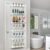 White 6-Tier Over-The-Door Pantry Organizer – Heavy-Duty Metal Door Spice Rack, 10lb Capacity Hanging Storage Shelf for Kitchen, Bathroom, White Door Storage Rack, Pantry Shelf Organizer
