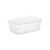 White 6 Quart Clear Plastic Storage Box Stackable See Through Organizer Bin For Closet Bedroom Office Pantry Household