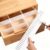 White Adjustable Drawer Dividers, Plastic Organizer Separator