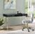 White/Black High Gloss & Gold Finish Writing Desk，Workspace for Work Study Writing