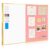 Whiteboard Bulletin Board Combo, 36″x24″ Dry Erase Linen Cork Board, Pink