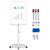 Whiteboard on Wheels 36 x 24 inches – Standing Magnetic Dry Erase Board, Mobile White Board Easel with Flipchart Hooks Portable Rolling Easel for Classroom Office Home (Silver)