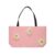 White Daisy Pattern Weekender Tote Bag | Pink Floral Beach Bag
