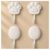 White Decorative Adhesive Hooks for Hanging, Sticky Wall Hooks, 4 Pack