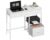 White Desk with File Drawers Cabinet, Small Reversible Writing Desk with Storage Shelf, Home Kids Study Table for Small Spaces, Computer Desk for Bedroom, Home Office, Living Room, Dorm, Vanity Desk