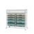 White Large Capacity 2-Row 10-Drawer Rolling Storage Cart, Metal Mesh Top Utility Organizer with Wheels, Multi-Layer Plastic Drawers for Kitchen, Bathroom, Bedroom, Office