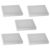White Mini Oil Painting Frames Blank Canvas Board Set 5pcs
