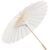 White Paper Parasol Umbrella, 15.7 in / 40 cm Decorative Paper Umbrella for Crafts, DIY Painting, Wedding Decor, Natural Wood Frame, White Surface, Photo Prop