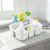 White Plastic Divided Utility Caddy Multi Compartment Organizer