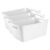 White Plastic Open Storage Bins 3-Pack, 39.4 x 28.9 x 17.8 cm