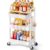 White Rolling cart with Wooden Table top & General Version