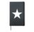 White Star on Multiple Colours Hardcover Journal, Black