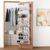 Whitmor 27 Pair Over The Door Shoe Organizer, 11 Tier Hanging Shoe Organizer, Heavy Duty Metal & Mesh Shoe Holder, Hanging Shoe Rack for Closet Organizer & Storage,79.9″L x 21.7″W x 7.5″H, White