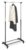 Whitmor Adjustable Garment Rack with Wheels, Rolling Clothes Rack for Hanging Clothes, Heavy Duty Single Rail Clothing Rack, Portable Hanging Rack for Bedroom, Laundry Room, Black & Silver