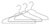 Whitmor Metal Wire Clothes Hangers, 16 Inch Heavy Duty Metal Hangers for Clothes, Slim Space-Saving Coat & Garment Hangers, Rust-Resistant Steel Wire Hangers, 3 Pack, Gunmetal