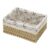 Wicker Storage Baskets, Handwoven Paper Rope Organizer Bins with Removable Floral Liner, Large for Bathroom, Pantry, Shelf, Countertop, Closet (Beige, L)