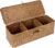 Wicker Storage Basket with Lid, 3 Compartments, 32x11x11cm
