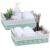 Wicker Storage Basket with Wooden Handle – Paper Rope Decorative Toilet Paper Baskets & Bathroom Organizer for Toilet Tank Top, Shelves, Bedroom, Countertop,Home,Office Storage Bins, 2 Pack,Mint Green