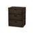 Wide 3 Drawer Plastic Storage Tower with Cross-Weave Design, Brown