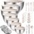 Wildone Mixing Bowls with Airtight Lids, Stainless Steel Nesting Bowls Set