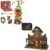 Wild West Tavern ＆ Advent Calendar 2025 Christmas Tree Building Set，2 Packs Building Blocks with LED Light for Home Decor, Ideal Gifts for Teen Boys Girls