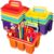 WILLBOND 12 Pcs Classroom Storage Caddies Stackable Utility Caddies with 4 Compartment Plastic Caddy with Handle Portable Storage Bins Organizers for Kids Schools Art Craft Supplies(Colorful)