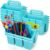 WILLBOND 12 Pcs Classroom Storage Caddies Stackable Utility Caddies with 4 Compartment Plastic Caddy with Handle Portable Storage Bins Organizers for Kids Schools Art Craft Supplies