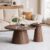 win2win Nesting Coffee Table Set of 2 with Wood Grain Veneer, Walnut
